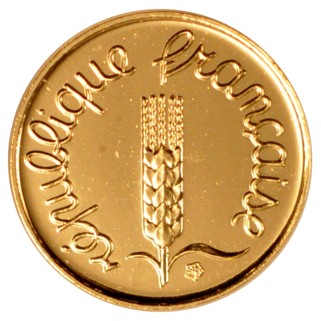 FRANCE, Épi, Centime, 2001, Paris, KM #928a, MS(65-70), Gold, Gadoury #91a, 2.50