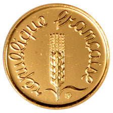 FRANCE, Épi, Centime, 2001, Paris, KM #928a, MS(65-70), Gold, Gadoury #91a, 2.50