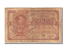 Belgium, 2 Francs, 1918, KM #87, 1918-05-23, VF(20-25), W 440722