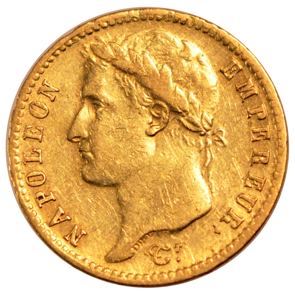 FRANCE, Napoléon I, 20 Francs, 1809, Paris, KM #695.1, EF(40-45), Gold, Gadoury 