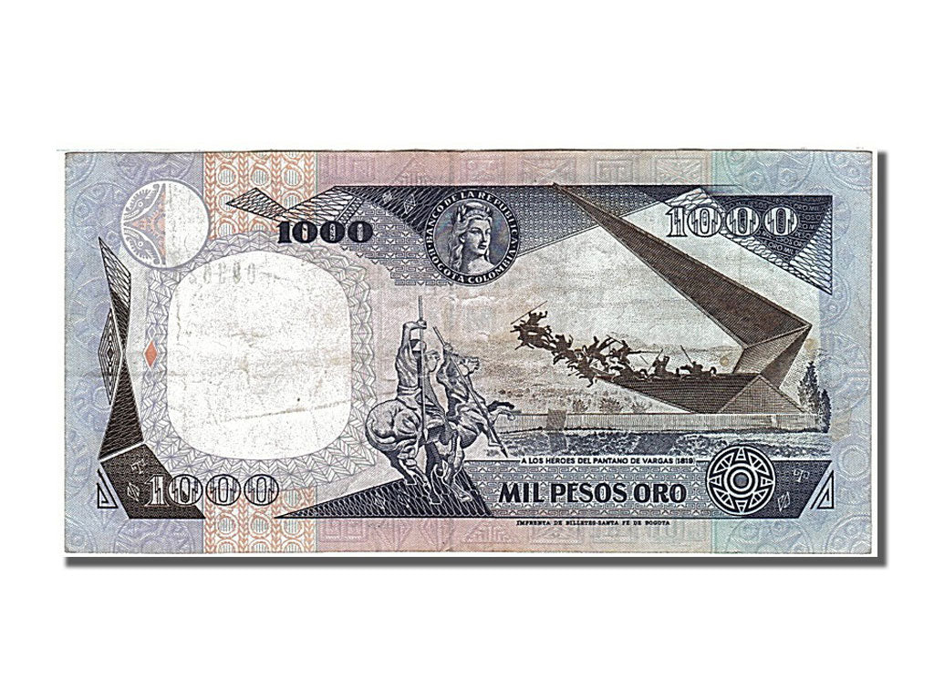 Banknote, Colombia, 1000 Pesos Oro, 1993, 1993-01-04, EF(40-45)