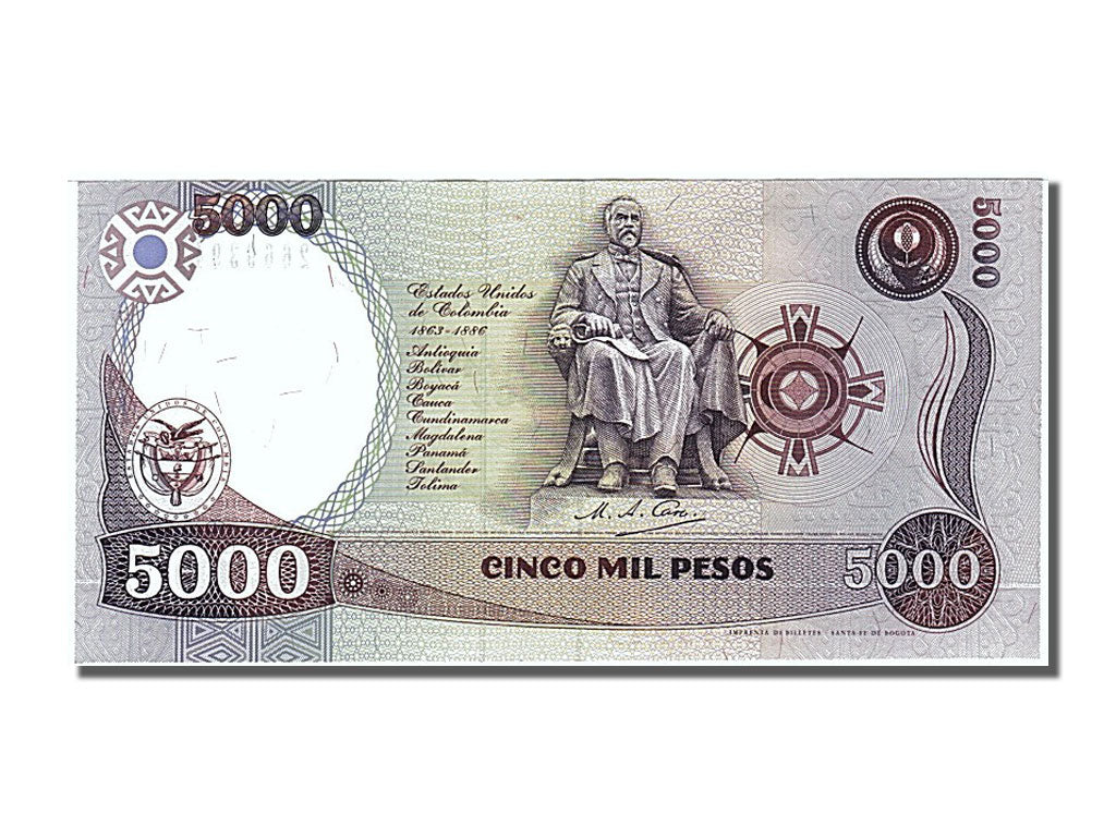 Billete, 5000 Pesos, 1994, Colombia, 1994-01-03, UNC