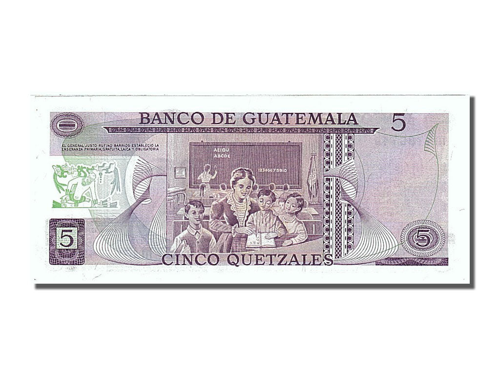 Guatemala, 5 Quetzales, 1974, KM #60b, 1974-01-02, UNC(65-70), M 1786749