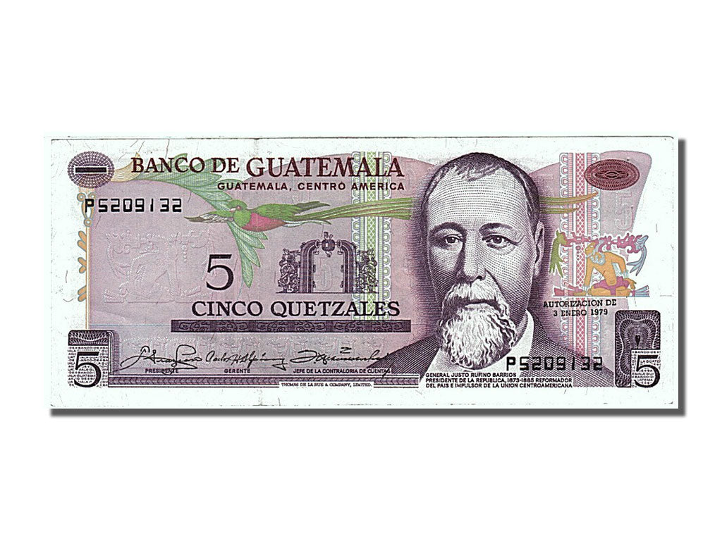 Guatemala, 5 Quetzales, 1979, KM #60c, 1979-01-03, EF(40-45), P 5209132