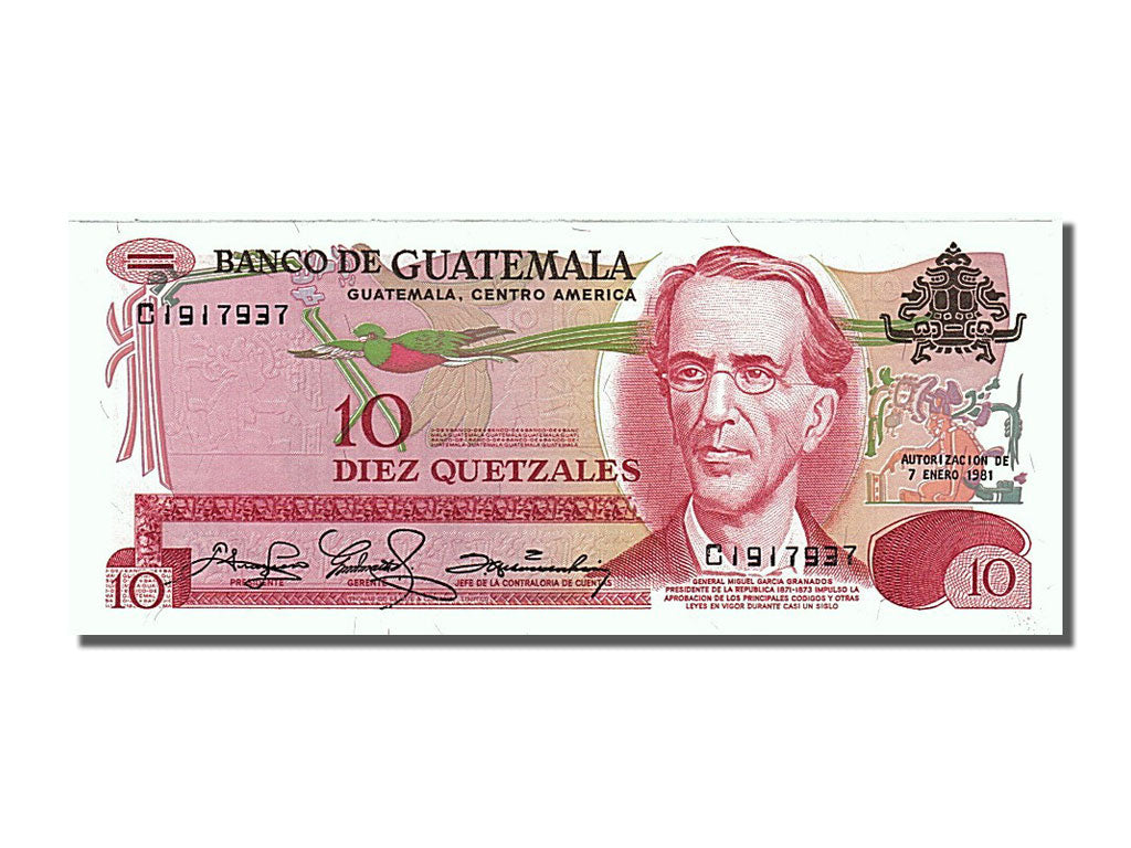 Guatemala, 10 Quetzales, 1981, KM #61c, 1981-01-07, UNC(65-70), C 1917937