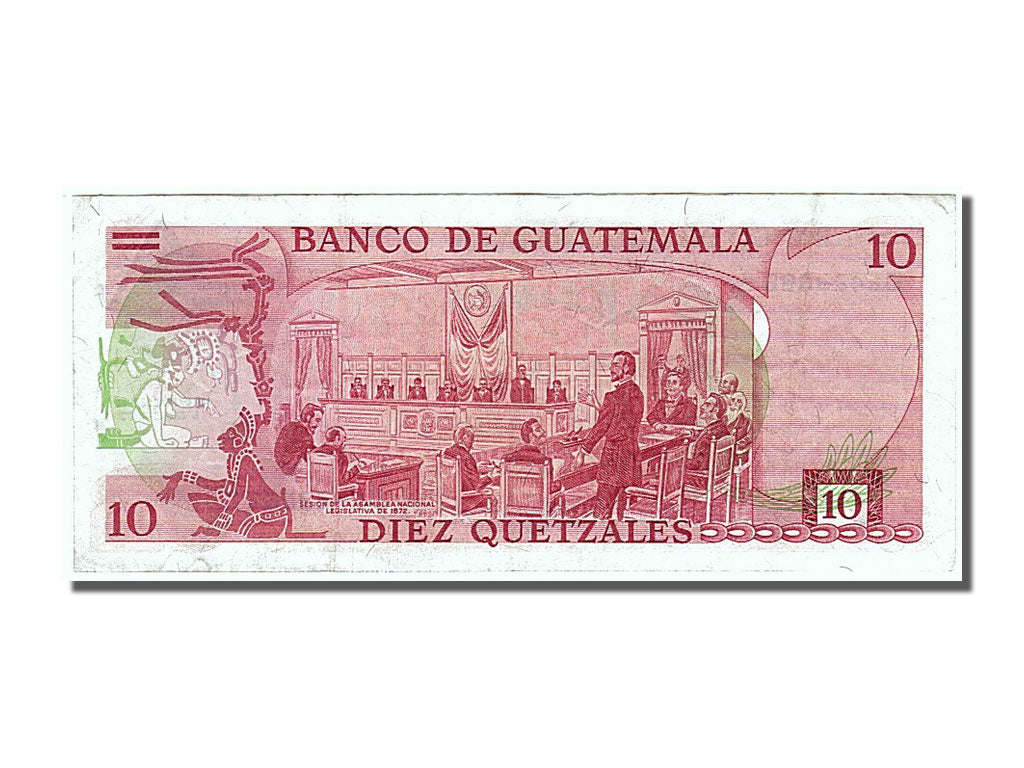 Guatemala, 10 Quetzales, 1982, KM #61c, 1982-01-06, EF(40-45), C 5423896