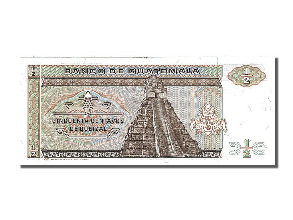 Guatemala, 1/2 Quetzal, 1983, KM #65, 1983-12-30, UNC(63), A 3767930 A