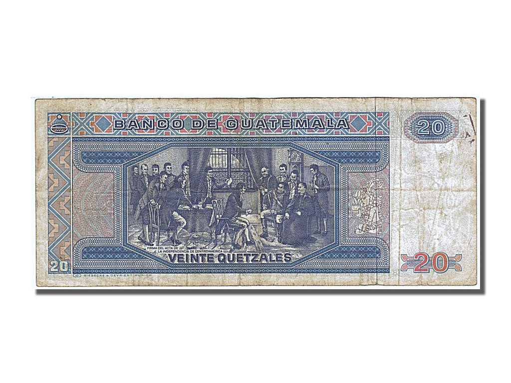 Guatemala, 20 Quetzales, 1983, KM #69, 1983-12-30, VF(30-35), F 1773933 A