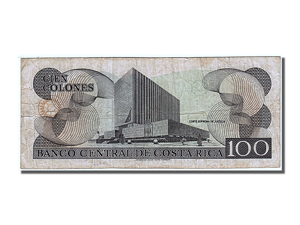 Costa Rica, 100 Colones, 1993, KM #261a, 1993-09-28, EF(40-45), H 00528517