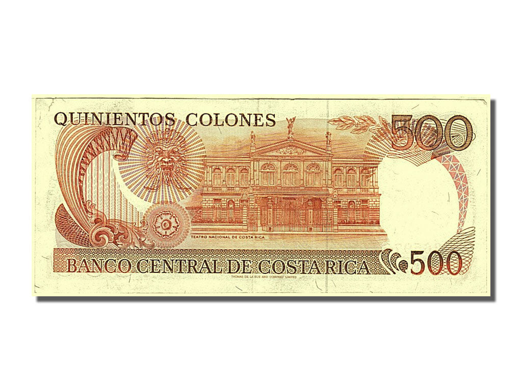 Costa Rica, 500 Colones, 1989, KM #255, 1989-06-14, AU(55-58), C 9336597