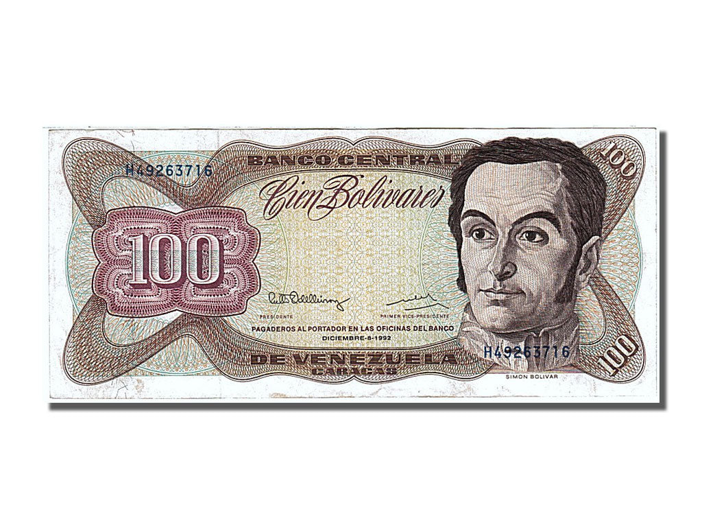 Billete, 100 Bolivares, 1992, Venezuela, 1992-12-08, EBC