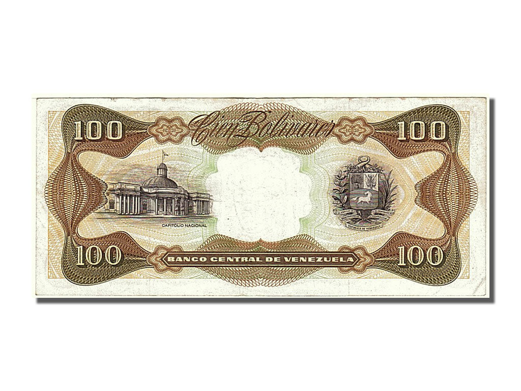 Venezuela, 100 Bolívares, 1992, KM #66d, 1992-05-12, AU(50-53), E45892594