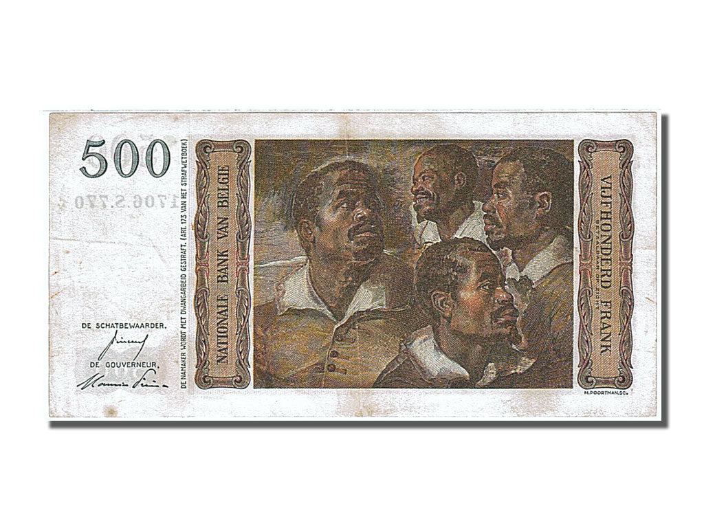 Banknote, Belgium, 500 Francs, 1955, 1955-07-02, AU(55-58)