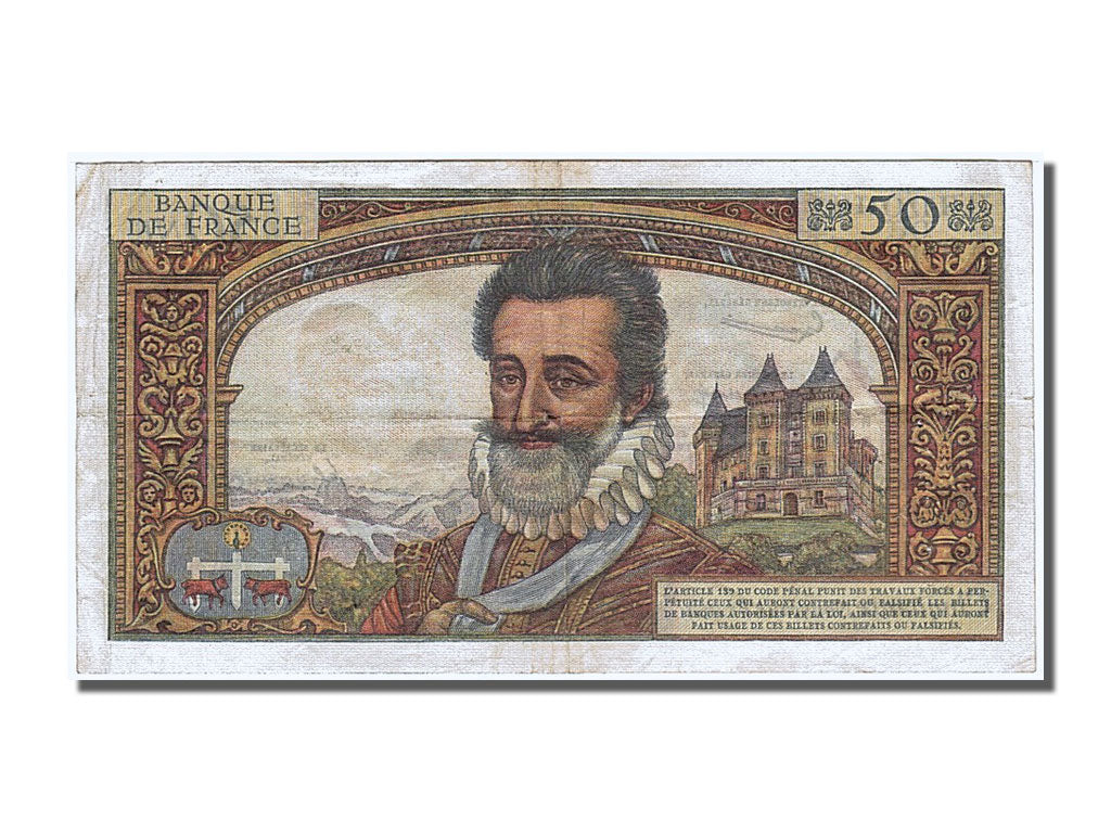 Billet, France, 50 Nouveaux Francs, 50 NF 1959-1961 ''Henri IV'', 1961