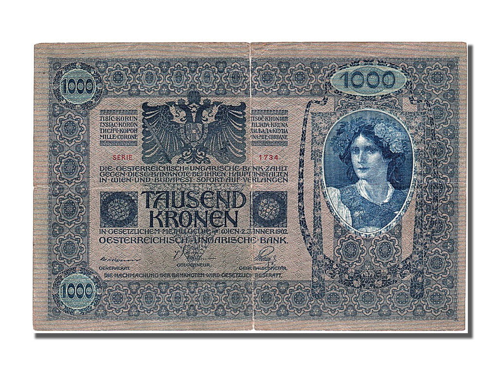 Banknote, Austria, 1000 Kronen, 1902, 1902-01-02, EF(40-45)