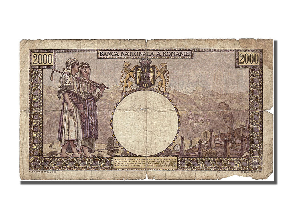 Romania, 2000 Lei, 1941, KM #53a, 1941-11-18, F(12-15), L.0287
