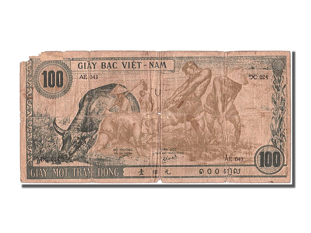 Viet Nam, 100 D<ox>ng, 1947, KM #12a, VG(8-10), AE 043