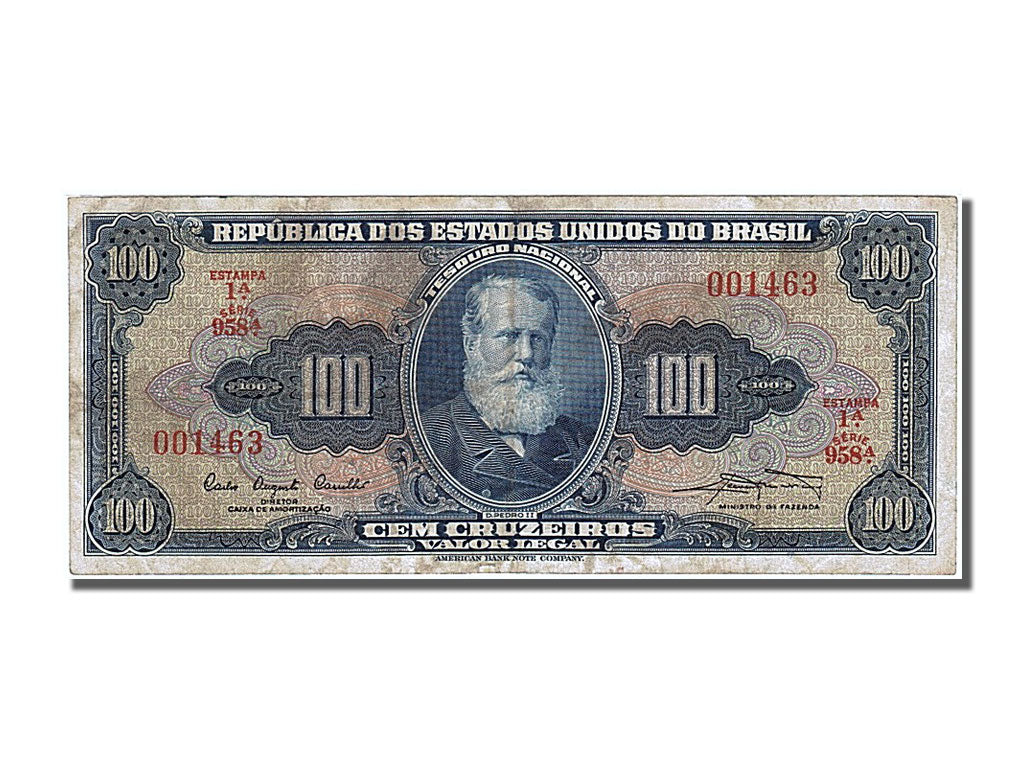 Brazil, 100 Cruzeiros, 1961, KM #170a, EF(40-45), 001463