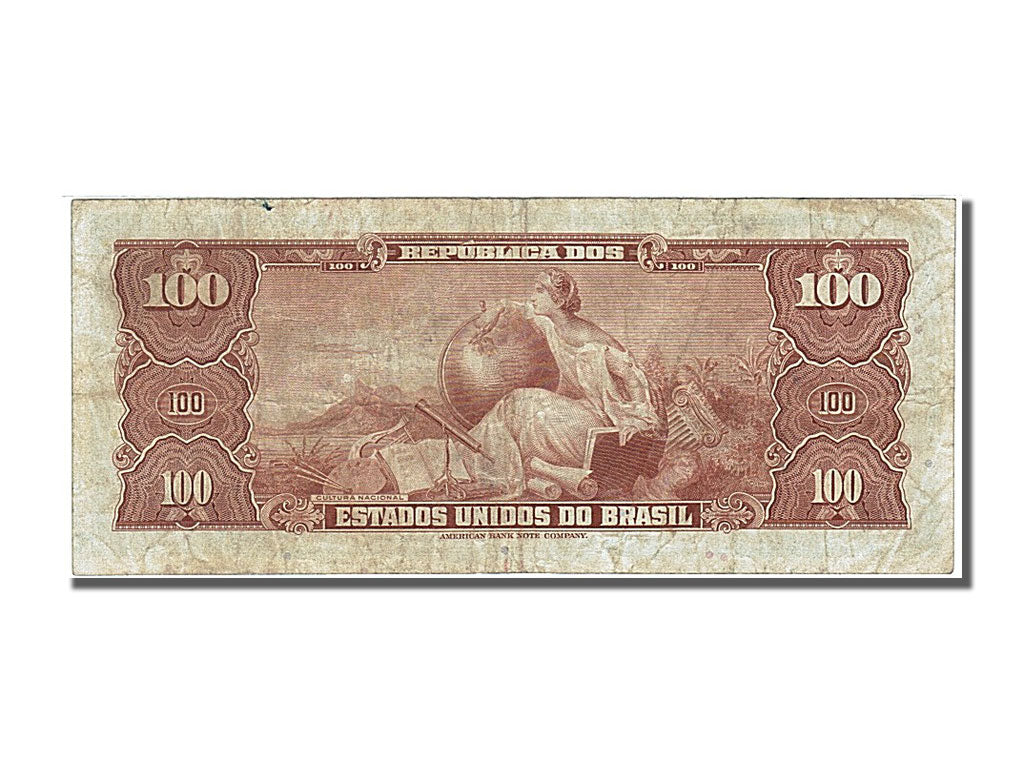 Brazil, 100 Cruzeiros, 1961, KM #170a, EF(40-45), 001463