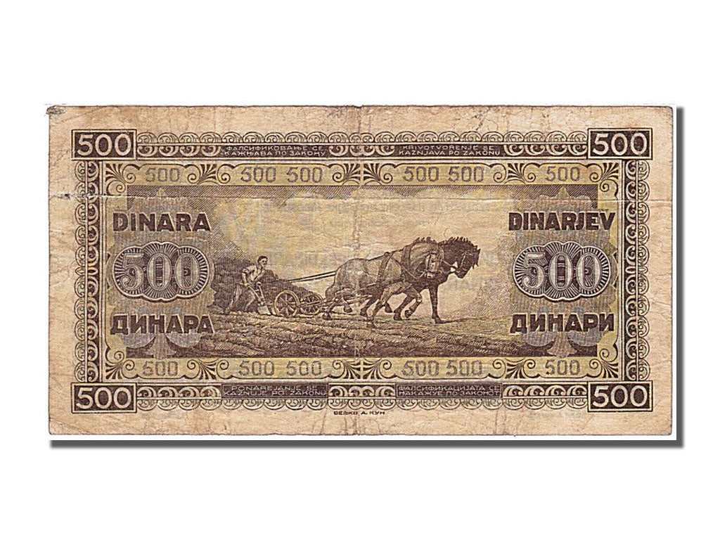 Iugoslavia, 500 Dinara, 1946, 1946-05-01, BB