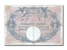 France, 50 Francs, 50 F 1889-1927 ''Bleu et Rose'', 1917, KM #64e, 1917-04-03,..