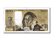 France, 500 Francs, 500 F 1968-1993 ''Pascal'', 1968, KM #156a, 1968-12-05,...