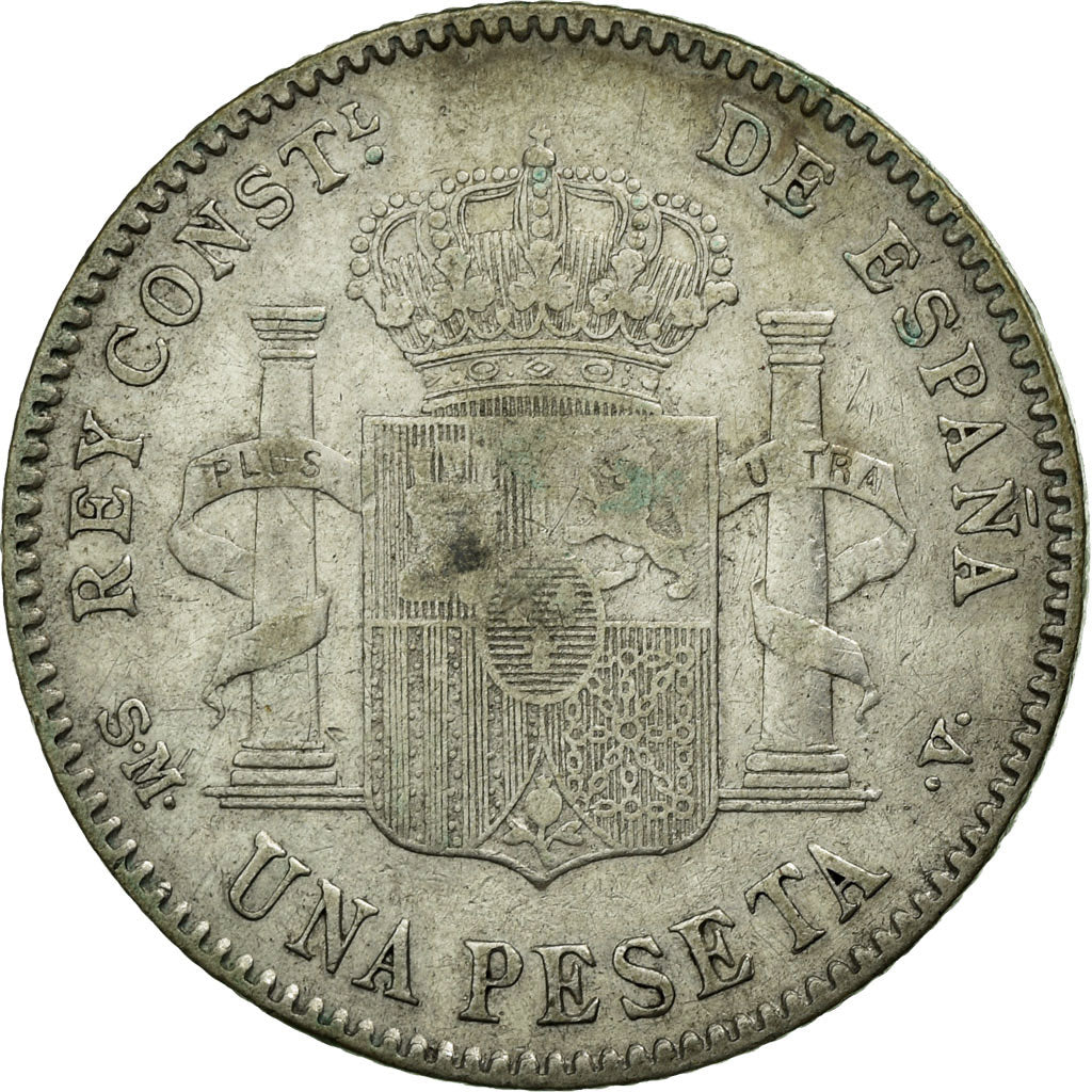 Coin, Spain, Alfonso XIII, Peseta, 1901, EF(40-45), Silver, KM:706