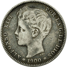 Coin, Spain, Alfonso XIII, Peseta, 1900, VF(30-35), Silver, KM:706