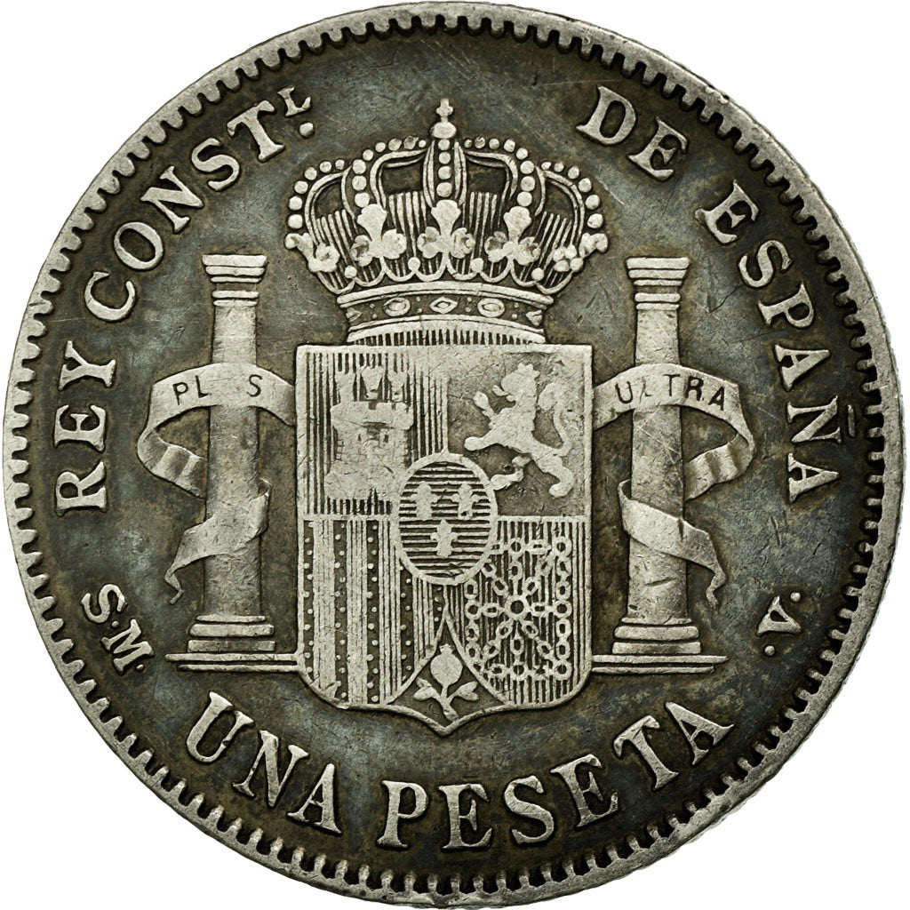 Coin, Spain, Alfonso XIII, Peseta, 1900, VF(30-35), Silver, KM:706