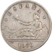SPAIN, 2 Pesetas, 1870, KM #654, EF(40-45), Silver, 27, 9.77