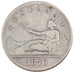 SPAIN, 2 Pesetas, 1870, KM #654, VF(30-35), Silver, 27, 9.70