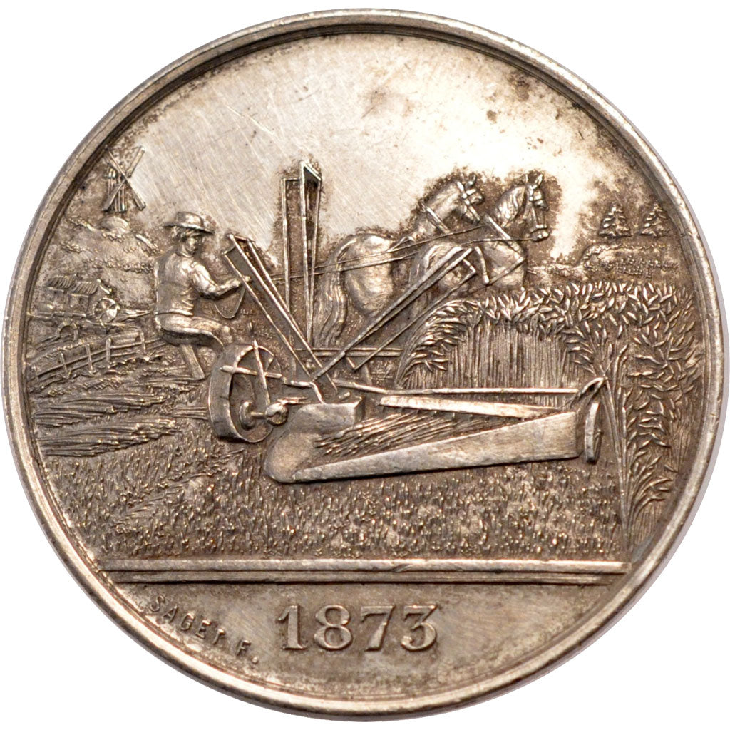 France, Trades, Token, 1873, AU(55-58), Silver, 15.98
