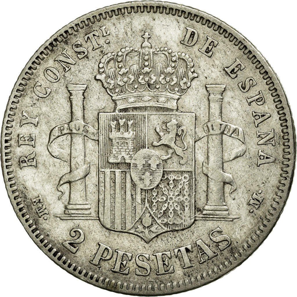 Monnaie, Espagne, Alfonso XII, 2 Pesetas, 1879, TTB, Argent, KM:678.1