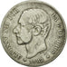 Moneta, Spagna, Alfonso XII, 2 Pesetas, 1882, MB+, Argento, KM:678.2