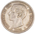 SPAIN, 5 Pesetas, 1875, KM #671, EF(40-45), Silver, 24.63