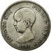Moneta, Spagna, Alfonso XIII, 5 Pesetas, 1892, BB, Argento, KM:689