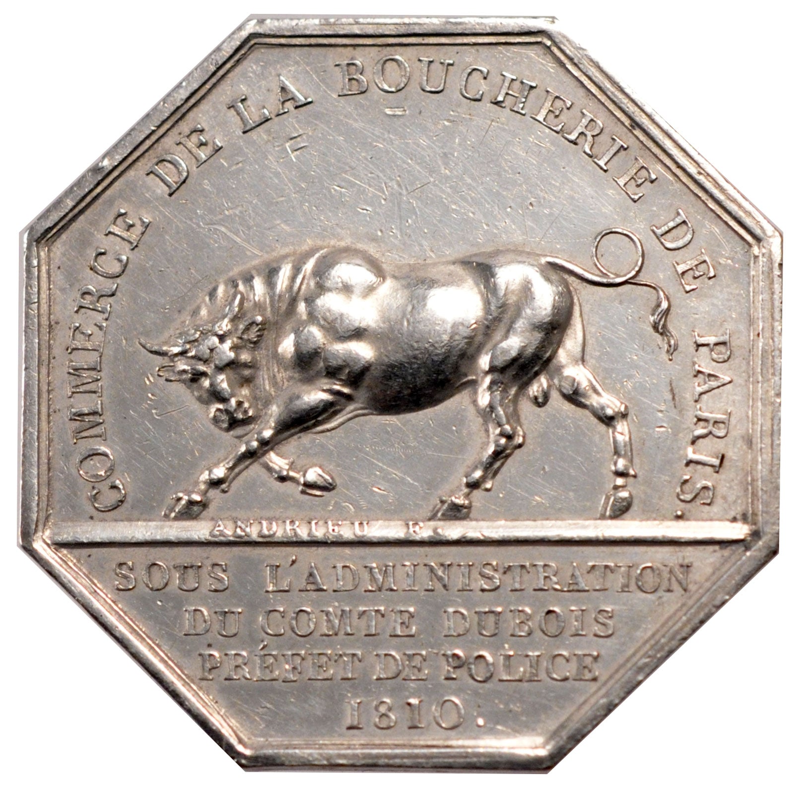 France, Trades, Token, 1810, AU(55-58), Silver, 17.04