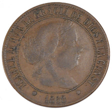 Spain, 5 Centimos, 1868, KM #635, VF(30-35), Copper, 12.78