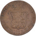 SPAIN, 6 Quartos, 1837, KM #128, AU(50-53), Copper, 14.58