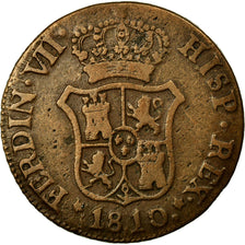 Coin, Spain, CATALONIA, Ferdinand VII, 3 Quartos, 1810, VF(30-35), Copper