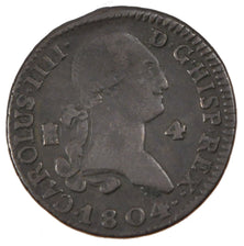 SPAIN, 4 Maravedis, 1804, Segovia, KM #427, EF(40-45), Copper, 5.95