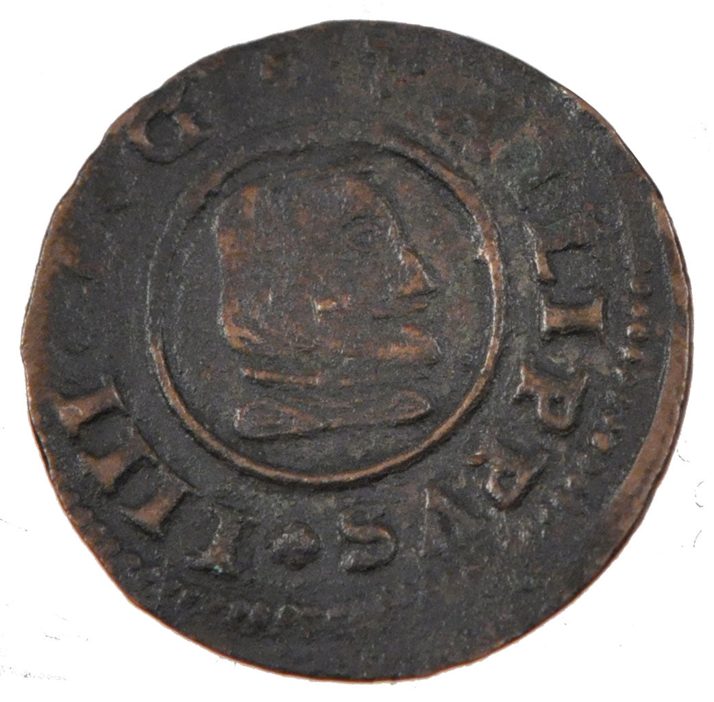 SPAIN, 16 Maravedis, 1663, Madrid, KM #172.5, EF(40-45), Copper, 4.34