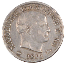 Italy, 5 Soldi, 1811, Milan, KM #c.5.1, EF(40-45), Silver, 1.23