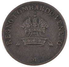 ITALIAN STATES, Centesimo, 1822, Milan, KM #1.2, AU(50-53), Copper, 1.71