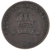ITALIAN STATES, Centesimo, 1822, Milan, KM #1.2, AU(50-53), Copper, 1.71