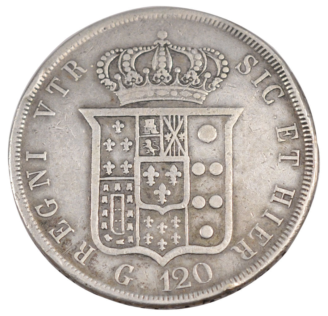 Italy, 120 Grana, 1840, KM #c.153b, VF(20-25), Silver, 27.25