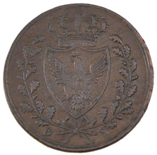 ITALIAN STATES, Centesimo, 1826, Torino, KM #125.1, EF(40-45), Copper, 19, 1.65
