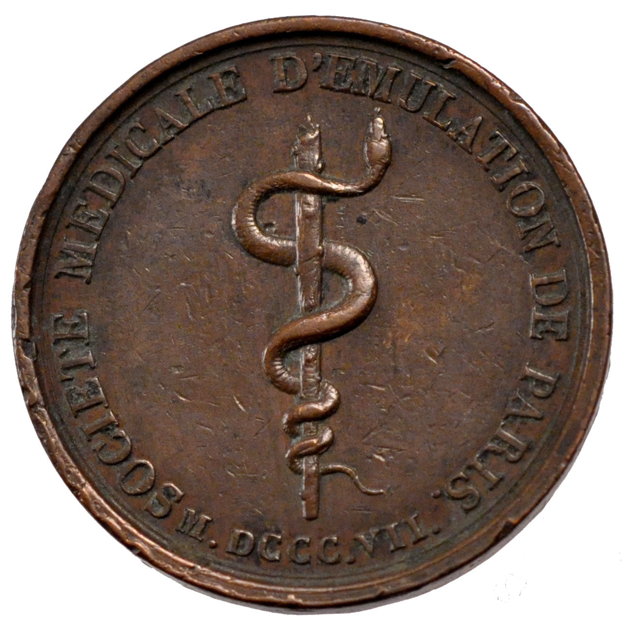 France, Medicine, Token, 1807, EF(40-45), Bronze, 10.85
