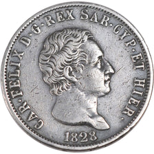 Coin, ITALIAN STATES, SARDINIA, Carlo Felice, 5 Lire, 1828, Genoa, EF(40-45)