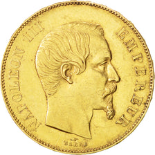 FRANCE, Napoléon III, 50 Francs, 1856, Paris, KM #785.1, EF(40-45), Gold, Gadour